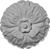 Round Rosette featuring acanthus leaf with decorative center flower