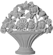Small Flower Basket Applique - CRA109