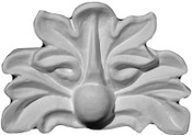 Acanthus Fleur de Lis Applique CRA113 - In cast plaster