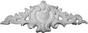 Cast plaster acanthus leave and shield applique CRA3