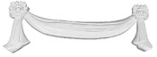 Small Cast Plaster Applique CRA35 - Draping Swag