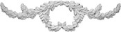 Olive Branch Wreath and Swags. Cast Plaster Applique CRA78