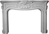 MT1002L Large cast stone mantel. 76" long shelf