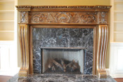 MT1004 Mantel with gold color finish