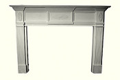 Decorative Cast Stone Mantel - Sunburst emblems