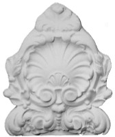 Cast plaster shell and acanthus leaves.  Accessory A10