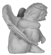 Sitting Cherub Statuette A120