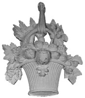 Flower Basket Applique A126