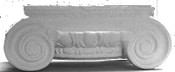 A56 Roman Ionic Scamozzi Capital in Cast Plaster featuring volutes, egg and dart molding