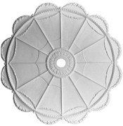 M23-50 Acanthus Flower Swags and Scalloped Border Medallion - 50" Diameter