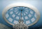 Installed architectural dome D10-Coffered with custom painted finish