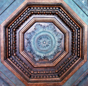 D2 Octagonal dome with bronze and patina faux finish