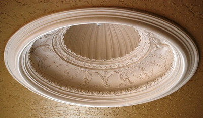 D9 Ceiling Dome with Greek Shell center