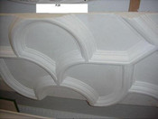 Intermingling petal/heart shaped trim molding cast plaster ceiling tile