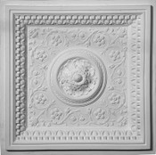 Acanthus Leaf, Dentil and Egg and Dart Molding.  Cast Plaster Ceiling Tiles. 24 x 24