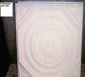 Square Plaster Ceiling Tile, 24 x24, with octagonal and rounded trim.