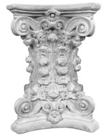 Decorative Plaster Tablebases T2 featuring scrolls and acanthus leaves