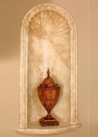 Cast Plaster Niche N5.  Greek Shell. Faux Marble finish