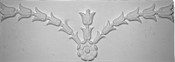 Cast wall panel featuring acanthus flower swags