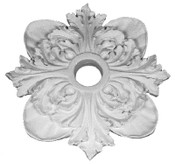 Beautifully and elaborately scrolling acanthus leaf details. Cross pattern