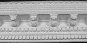 Very decorative Egg and Dart Crown Molding, with acanthus leaves, and mini-corbels