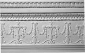 Decorative Swags and Leaves Crown Molding