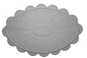 Classic Relief ceiling medallion featuring scallops and rounded outside decorative edge detailing