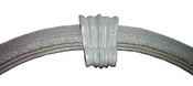 Cast Plaster Overmantel featuring a Scrolling Keystone and decorative molding