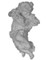 A78R Cast Plaster Cherub - Right
