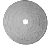 Decorative Swags and Bows are featured on this large 27 /4" x 7/8" ornamented Ceiling Medallion