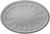 Contemporary Sunburst Oval Ceiling Medallion 25 x 17