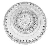 Classic Egg and Dart Molding Ceiling Medallion - 16" with a 4" projection
