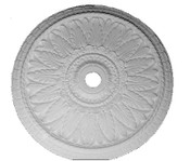 A luxurious and large 36" ceiling medallion featuring acanthus leaf and a beaded ring