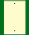 (WBA) Blank Wall Plate 1-Gang Almond