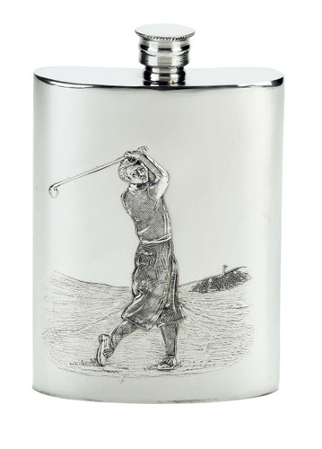 Flask Embossed Hole-in-one Golfer Design