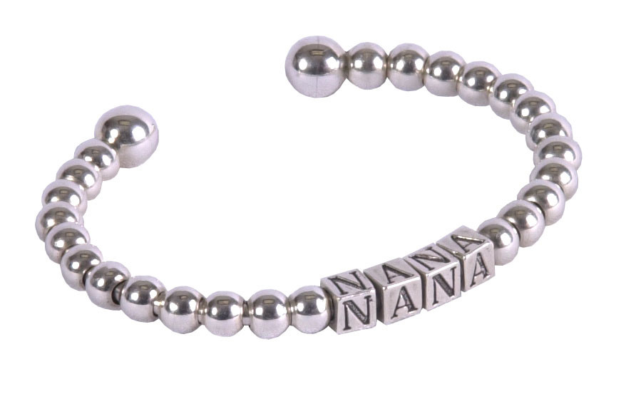 Home Grandma  Mom Gifts Bracelet, Sterling Silver Personalized Bangle