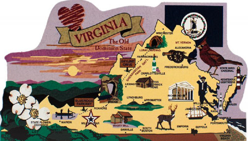 virginia state map wooden keepsake cat 39 s meow village usa where can i buy bulk christmas ornaments