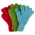 Alpaca Hand Knit Cable Gloves