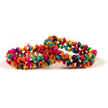 Fine Wooden Stranded Floral Multicolor Bracelet Amazon