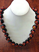 Kukui Nut Leis with Red and Yellow Hibiscus Designs - 10 Leis
