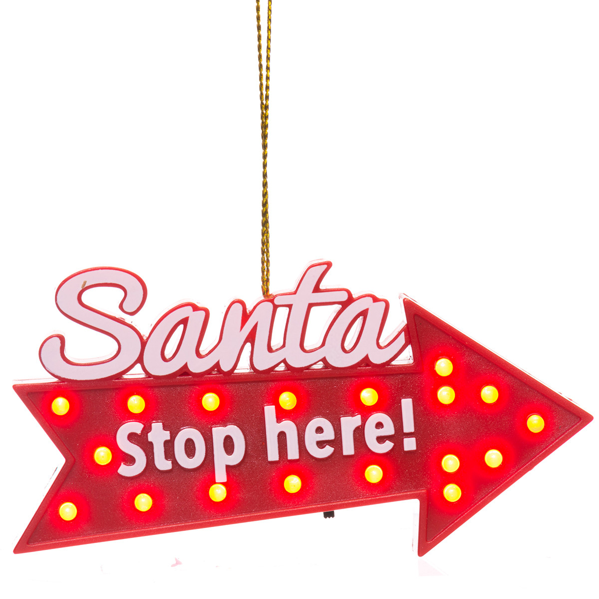 santa stop here blinking sign ornament retrofestive ca harley davidson christmas shirts