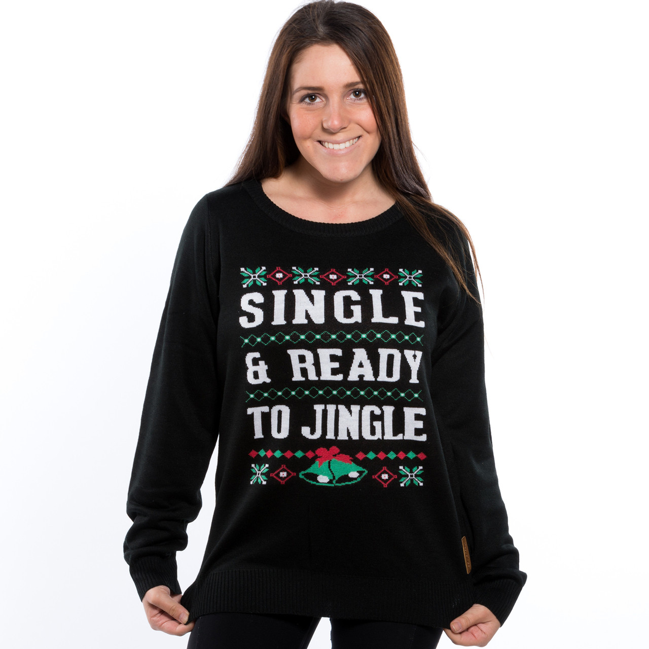 women 39 s single and ready to jingle christmas sweater by tipsy elf christmas sweaters