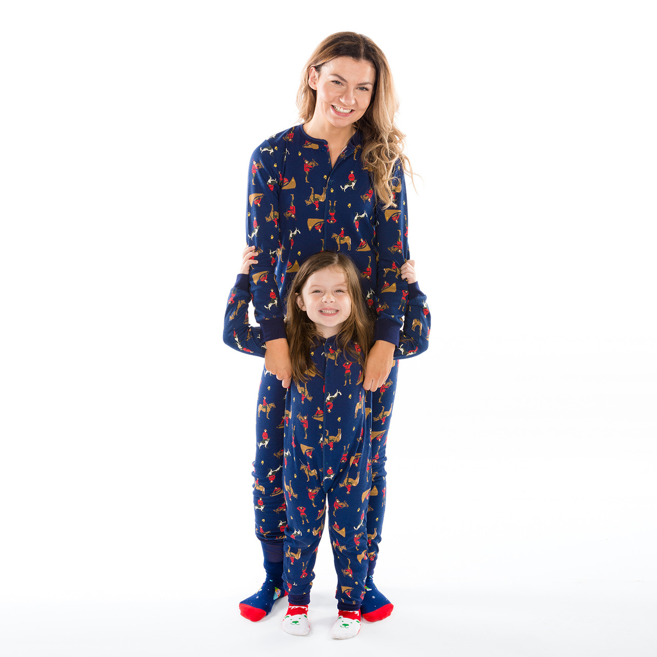 Action Mountie Kids Onesie Pajamas RetroFestive.ca