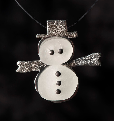 Sterling Backed Snowman