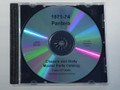 1971-74 Pantera Chassis/Body Master Parts Catalog CD
