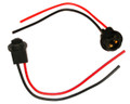 Bulb Socket w/ Pigtail Wire Leads for 194 type (T10) Bulbs - plastic or rubber