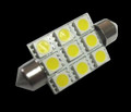 9 SMD Courtesy Light Bulb - 41mm Festoon Type - Cool White