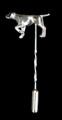 Lapel Pin with Pointer Sculpture in Silver by Selina Preece