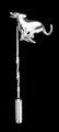 Lapel Pin with Greyhound Sculpture in Silver by Selina Preece