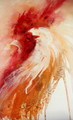   Over My Shoulder a Cockerel Study in Watercolour by Jean Haines